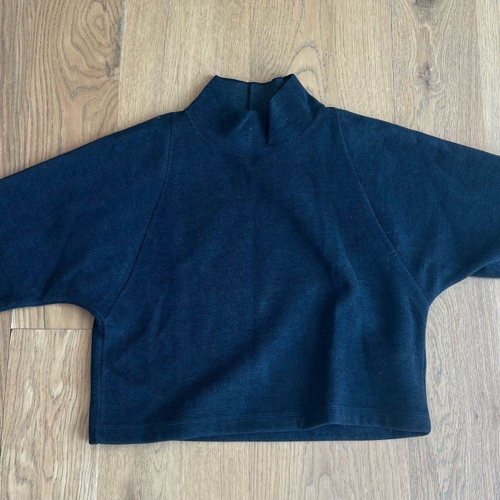 Madewell Black Cowl Neck Sweater with Modern Silhouette